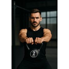 Gy Atelier 2 kg Çaydanlık Tipi Dambıl Kettlebell Ağırlık Siyah Tek Ebat