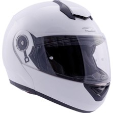 Odea ZS-3050 Motosiklet Kaskı Çene Açılır Kask Solid White L