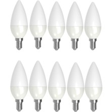 Gy Atelier 10 Adet 5W Günışığı Sarı Işık LED Mum Ampul Buji Ampul Avize Ampulü E14 Ince Duylu Ct 4076 3200 K