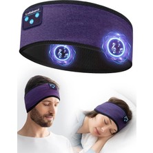 Gy Atelier Bluetooth Kafa Bandı Kulaklık, Yan Yatanlar Için Uyku Kulaklığı, Uyku Kulaklığı, Ince Hoparlörlü Rahat Kafa Bandı, Mikrofon, Eller Serbest Hediye (Koyu Mor)