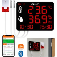Elitech DR-230 Thde Yüksek Sesli Harici Alarmlı Sıcaklık ve Nem Göstergeli Kayıt Cihazı | Bluetooth