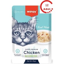 Odea Pouch Tavuklu & Morina Balıklı Yaş Kedi Maması 85 gr x 12 Adet