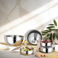Odea Mixkeep 9 Parça Paslanmaz Çelik Karıştırma Kabı & Çelik Saklama Kabı