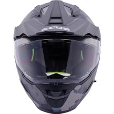 Odea ZS-913 Kapalı Motosiklet Kaskı Matt Black Grey Silver