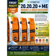Gy Atelier Gübretaş 20.20.20+Me Npk Gübresi 3'li Set, 1 kg