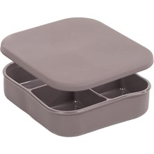 Odea 34008 Silikon 3 Bölmeli Beslenme Kabı Antrasit 14 * 16CM