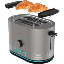Odea Dikey Çelik Ekmek Kızartma Makinesi, Çift Kısa Yuvalı Shine&toast Çiftli. 850W, 2 Tost Kapasitesi, 3,8 cm Genişliğinde Yuvalar, Işıklı Halka, 7 Tost Seviyesi, Üst Çubuklar