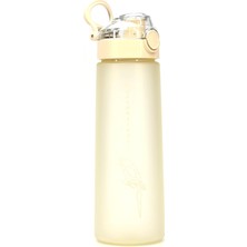 Odea Su Matarası Tritan Geniş Ağız Su Şişesi Luxury Spor Matarası Suluğu Bpasız 730 ml Bej 0110