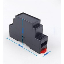 Odea Ray Tip Siyah Plastik Kutu 24 x 59 x 88MM Elektronik Devre Proje Prototip Sigorta Röle Otomasyon DVM.101.189