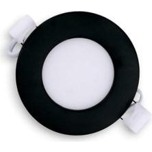 Gy Atelier Tek-Iş Sıva Altı LED Panel Spot – 3 Watt, Siyah Gövde, Gün Işığı (4000K)