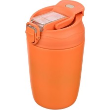 Odea Termal Matara, Paslanmaz ÇELIK,%100 Sızdırmaz, Çift Katmanlı Kahve Çay Bardağı, Termos Bardak 350 ml (Turuncu)