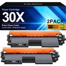 Odea 30X Yüksek Verimli Siyah Toner Kartuşu CF230X, Hp 30X 30A CF230X CF230A Için Uyumlu Toner Kartuşu Değiştirme, Laserjet Pro Mfp M203DW M227FDW M227FDN M203D M203DN M227SDN, 2 Siyah