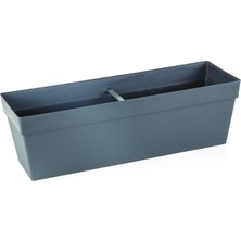 Gy Atelier YB02 Yalı Balkon Saksı Drenaj Aparatlı 51,5cm, 10,8 Litre Antrasit