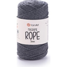 Odea Art Macrame Rope 3 mm - Makrome El Örgü Ipi ANTRASIT-758