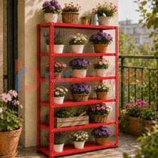 Gy Atelier 6 Katlı Renkli Dekoratif Çelik Raf - Çiçeklik Rafı, Ofis Rafı 0,70 mm