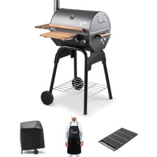 Odea Grillord‑50 Kömürlü Barbekü (1 Adet Döküm Izgaralı) + Hediye Seti (Önlük + Kılıf)