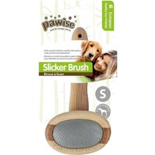 Odea Ahşap Tutma Saplı Oval Kedi ve Köpek Tarama Fırçası Small