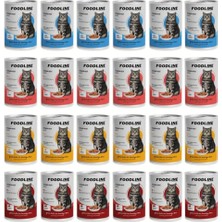 Odea Yetişkin Kedi Konservesi 400 Gr, Gravy Sos Içerisinde Parça Etli (400 gr x 24 Adet, Karışık)