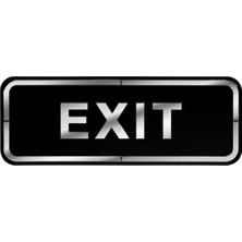 Odea Abs Lüx Çift Katlı Yönlendirme Levhası Siyah-Gümüş Exit