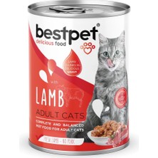 Odea Yetişkin Kediler Için, Taze Kuzu Parça Etli ve Soslu Yaş Mama, 400 G x 12 Adet
