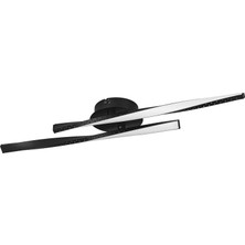 75685 Iç Mekan Adeje Siyah Renk Alüminyum, Çelik LED Tavan Lambası IP20 Max: 8W En: 59 cm