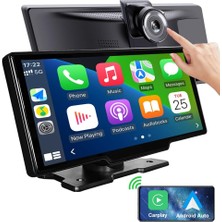 Gy Atelier Portable Car Radio With 4K Dashcam, Wireless Dash Mount Carplay & Android Auto, Touch Screen Audio Receivers Display.stereo Bluetooth,mirror Link, Fm,drive Mate Car Play Navigation,carbuddy