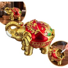 Sunup SN-38891 Kırmızı Gold Fil Figürlü Dekoratif Küllük