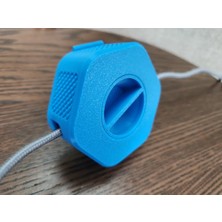 Popüler Sepet 3D Baskı Taşınabilir Kablo Düzenleyici Makara Şarj ve USB Kablo Toplayıcı Döner Kablo Sarıcı - Mavi