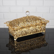 Fair Home Gondol Çikolatalık Dikdörtgen Aynalı Büyük Metal Gold – Roza Model