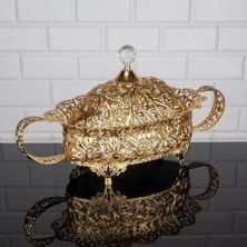 Fair Home Gondol Çikolatalık Oval Aynalı Büyük Metal Gold – Roza Model