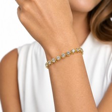 14 K Altın Görünümlü Xuping Büyük Taşlı Su Yolu 17 cm