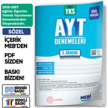 İnformal Yayınları 2027 Yks-Ayt Sözel Mebi Online Türkiye Geneli 2. Deneme  Büyük Boy Renkli Baskı Ücreti