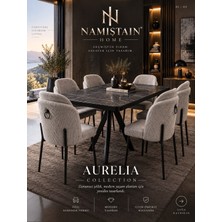 Namiştain Home Aurelıa Yemek Masası Takımı | 1 Masa + 6 Sandalye | 90×180 cm