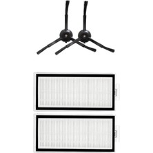 Mythriva Roborock ile Uyumlu Q8 Max,q5 Max/q8 Pro-Q5 Pro Hepa Filtre,fırça,mop Paspas Bezi-Siyah 4 Parça