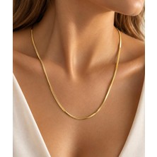 14 K Altın Görünümlü Xuping Ince Italyan Zincir 60 cm