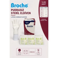 Broche Pudrasız Steril Cerrahi Eldiven (50 Çift)