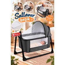 Baby Home Onest Anne Yanı Kalın Yataklı Cibinlikli ve Tenteli, Sallanır. Portatif Sepet Beşik