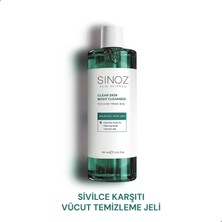 Sinoz Clear Skin Body Cleanser Sivilce Karşıtı Vücut Temizleme Jeli 400 ml