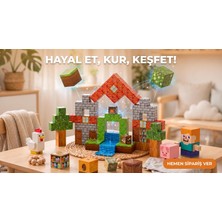 Odea Tr Manyetik Yapı Küpleri, Orman ve Şelale 100 Parçalı, Çocuklar Için, 2 cm Küp Boyutu, Pürüzsüz Kenarlı