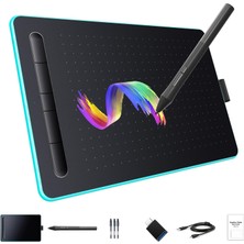 Odea Tr Grafik Çizim Tableti 8,4 x 5,6 Inç Ergonomik 8192 Seviye Pilsiz Stylus Kalem Tablet 5 Özelleştirilmiş Kısayol Tuşları Öğretmenler Öğrenciler Için Windows/mac Os/android ile Uyumlu