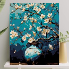 Odea Tr Sayılarla Boyama Tuval Seti Fırça Boya Dahil Çıtaya Gerili 40X50 cm - Mavi Bahar