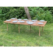 Odea Tr Katlanır Kamp, Piknik ve Bahçe Masası 75X200 cm - Ceviz Renk
