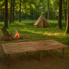 Odea Tr Katlanır Kamp, Piknik ve Bahçe Masası 70X150 cm - Ceviz Renk