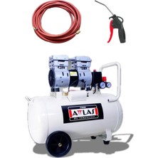 Odea Tr 50 Litre Yağsız Sessiz Hava Kompresörü, 15 Metre Sprey Hava Hortumu Seti