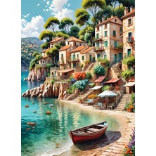 Odea Tr 1000 Parça Huzurlu Bir Sahil Kasabası Puzzle - Deniz Manzarası