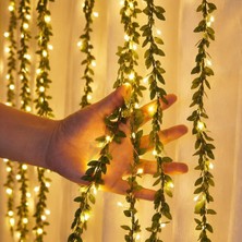 Odea Tr Dekoratif Ledli Sarmaşık Işıklı 7.5 Metre Yapay Yaprak Şerit ve 5 Metre Günışığı Peri LED