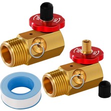 Odea Tr 2 Paket Hava Tankı Manifoldu Dolum Portu, Alüminyum Topuz, Emniyet Vanası ve Rölyef Bypass 1/2 Inç Npt Tankı x 1/4 Inç Npt Hortum x 1/8 Inç Npt Ölçer Hava Kompresörü Taşınabilir Tank Için