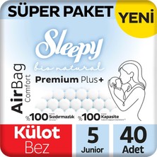 Odea Tr Bio Natural Premium Plus Airbag Comfort Süper Paket Külot Bez 5 Numara Junior 40 Adet