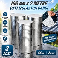 Odea Tr (3 Adet) Çatı Izolasyon Bandı 196 mm 2 Metre Su Sızdırmazlık Geçirmezlik Yalıtım Çamur Tamir Çatlak Boru Bant