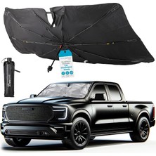 Odea Tr Araba Ön Camı Güneş Şemsiyesi - Katlanabilir Kılıf Ön Cam Için Uv Bloğu, Suv, Kamyon ve Sedan Için Güneş Koruması, Iç Mekanı Güneşten, Isıdan ve Rüzgardan Korur - Ekstra Büyük - Siyah ve